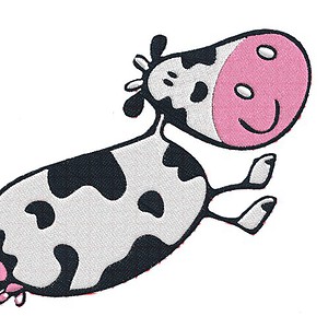 Jumping Cow Embroidery Design digital download farm animal pattern