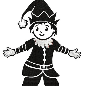 Tinsel Toes Elf Embroidery Design