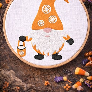Orange Baggy Dwarf Magical Elements Embroidery Design