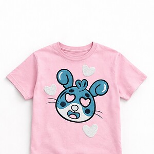 Blue Bunny in Love Embroidery Design - FREE DOWNLOAD