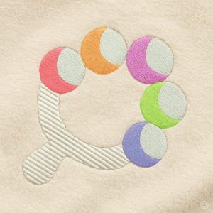 Adorable Baby Rattle Embroidery Design