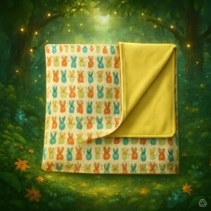 Bunny Garden Personalized Baby Blanket