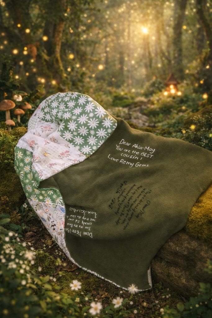 How It Works – Personalised Story Stitched Comfort Blanket or Forever Memory Blanket