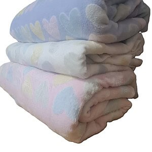 Soft Hearted Embossed Mongolian Fleece Blanket