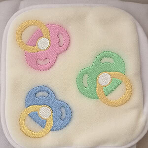 Pastel Pacifier Easy Trio Embroidery Design