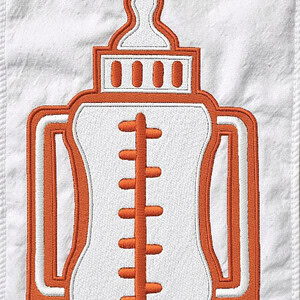 Baby Feeding Bottle Orange - Embroidery Design