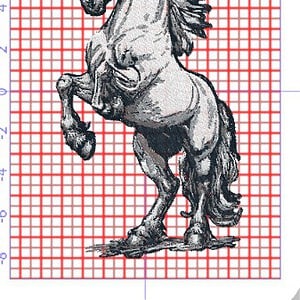 Horse B & W - Machine Embroidery Design Download